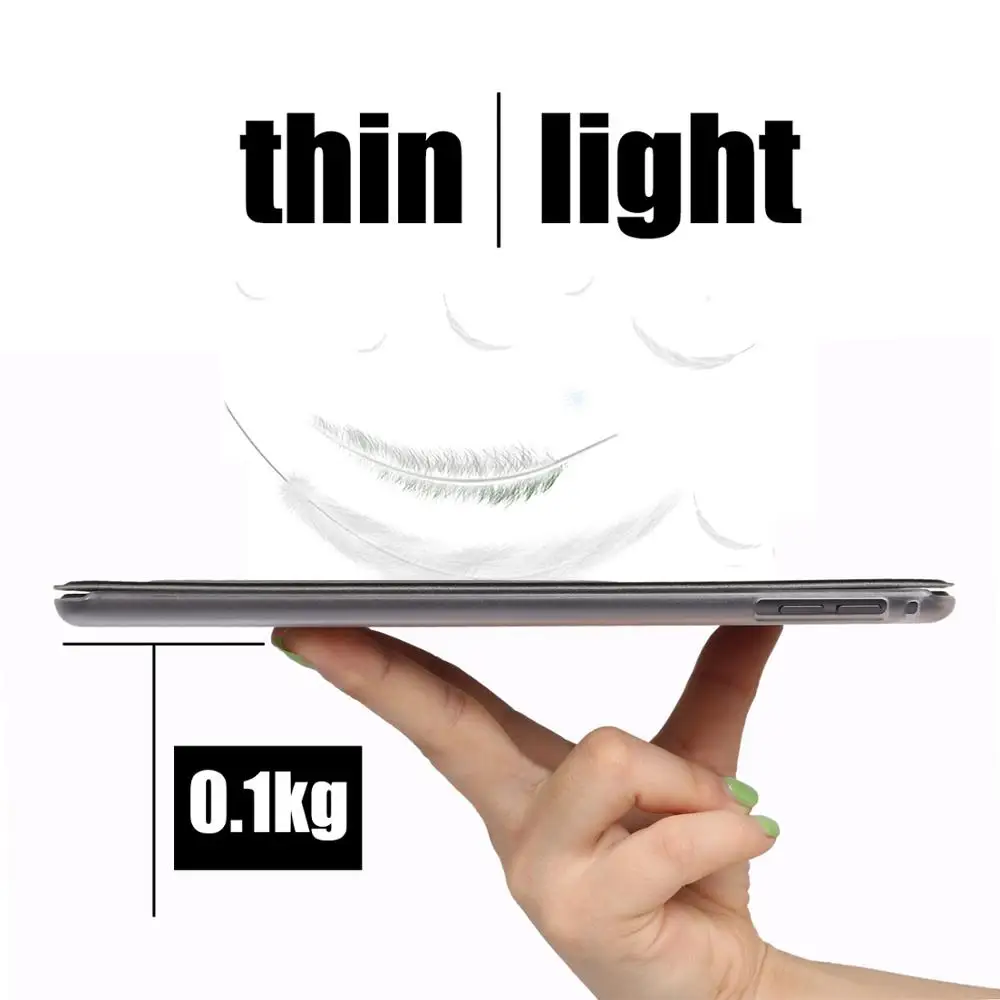 Tablet flip case for Galaxy Tab A 10.1" cover Smart Sleep wake funda Trifold Stand capa solid card for Taba SM-T580/T585