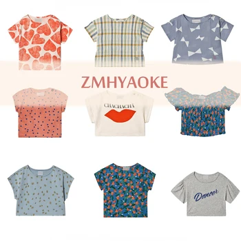 

Pre-sale ZMHYAOKE 2020 Summer Baby Girls T-shirt Christmas Clothing Fashion T-shirt for Boys Thanksgiving Girls Tops