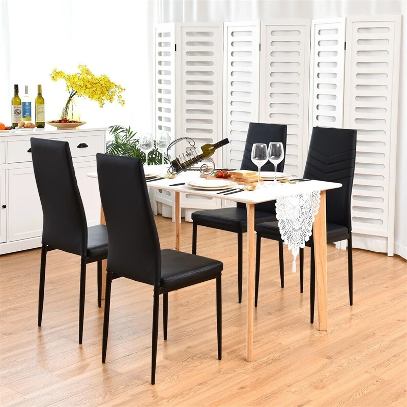 Set von 4 PVC Dining Side Metall Rahmen Stühle Esszimmer Moderne Stuhl  HW60371| | - AliExpress