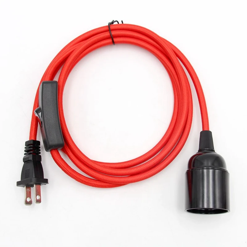 red cord with lamp socket