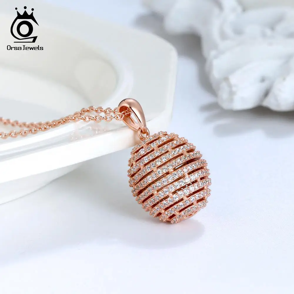 ORSA JEWELS высокое качество Трендовое круглое ожерелье из стерлингового серебра 925