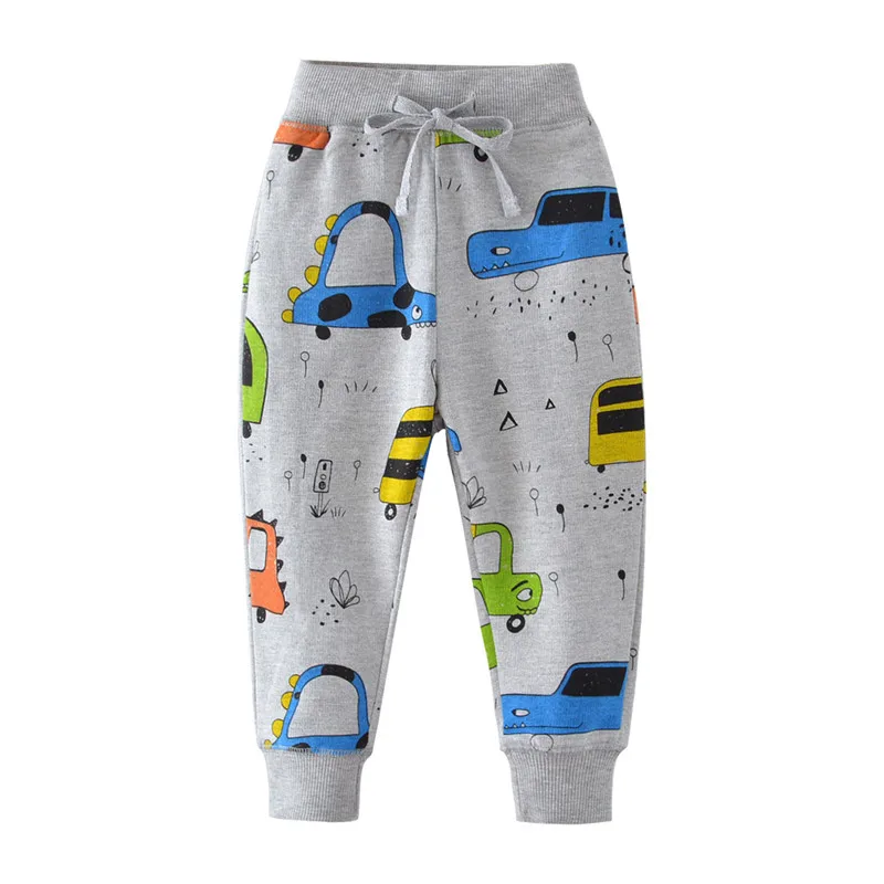 

Jumping meters Baby Boys Sweatpants With Cute Cartoon Cars Printed Fashion Children Trousers Long Pants for Autumn Spring Wear