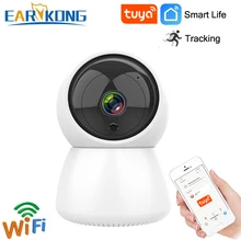 Cámara EARYKONG Tuya tukasmart Smart Life 720P HD IP Cámara Wifi Monitor intercomunicador rotación visión nocturna función Android IOS APP