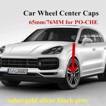 

4pcs 76mm /65mm CAR Wheel Center Hub Cap Cover Emblem badge Wheel Rims For Macan S turbo Cayenne Panamera S 911