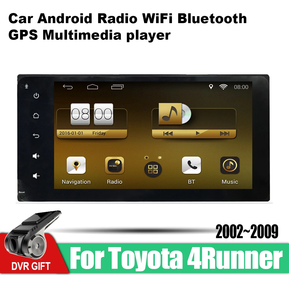ZaiXi Android автомобильный мультимедийный GPS навигатор 2 din для Toyota 4Runner SW4 Hilux Surf 2002 ~ 2009