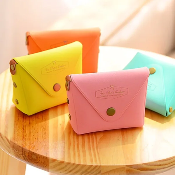 

0344 Korean-style Cute Change Packet Coins Key PVC Box Macarons Purse Logo Customizable