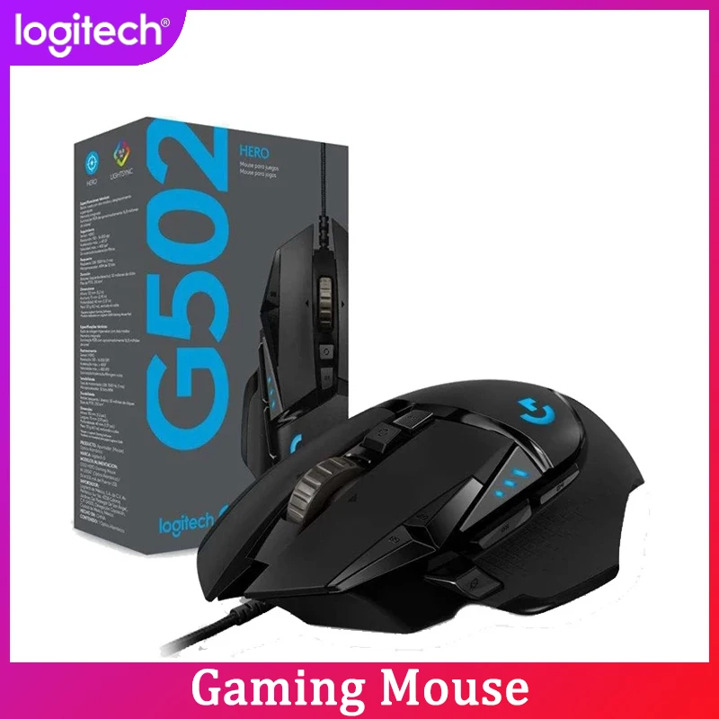 Logitech ratón de Gaming G502 HERO/G402, motor de alto rendimiento con
