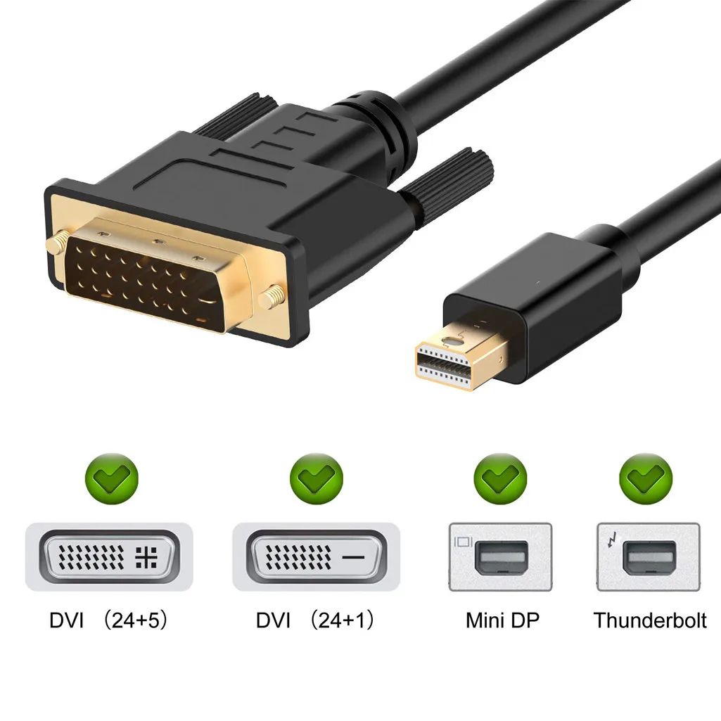 CARPRIE Mini Display port(Mini DP) дви кабель Thunderbolt порт совместимый черный 1 м аудио стерео кабель адаптер Cables-L916