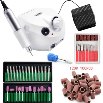 

Pro 35000RPM Nail Master Electric Nail Drill Machine Manicure Machine Nail Drill Bit Set Case Anti-scald Handle Nail Tools