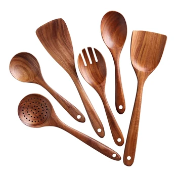 

Teak Wood Spoon Solid Wood Spatula Kitchen Cooking Wood Spatula Cooking Spatula Set Wooden Scoop Tableware
