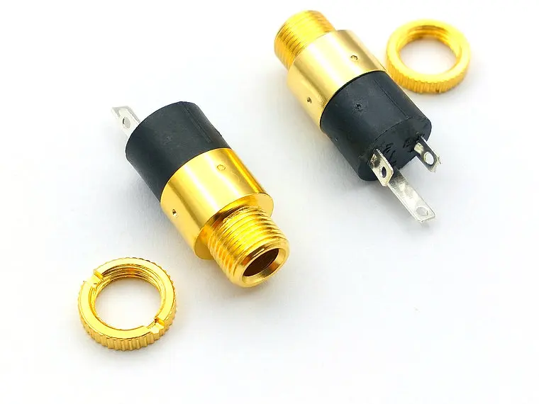 100pcs 500pcs 3 5MM socket Stereo Female Socket Jack with Screw 3 5 Audio Video Headphone Connector GOLD PLATED