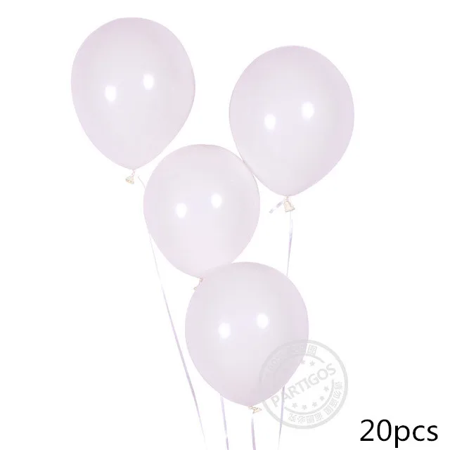 20pcs white 20 шт./лот, красные, черные латексные шары, 5 шт., 18 дюймов, красный воздушный шар из фольги в форме сердца для свадьбы, Дня Святого Валентина, дня рождения, украшения - Цвет: 20pcs white