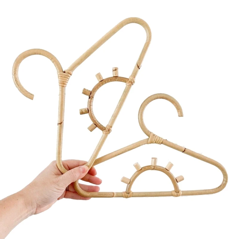 

Rattan Clothes Hanger Rattan Wall Hooks Kids Garments Organizer Rack Clothes Hat Hanging Hook Rattan Hanger Kids Room Decor
