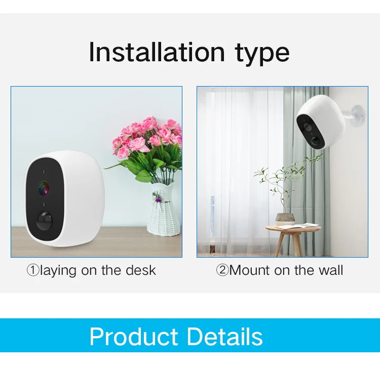  Waterproof Outdoor Security Camera Solar Battery Powered Wireless IP Camera PIR Alarm Wifi Camera A