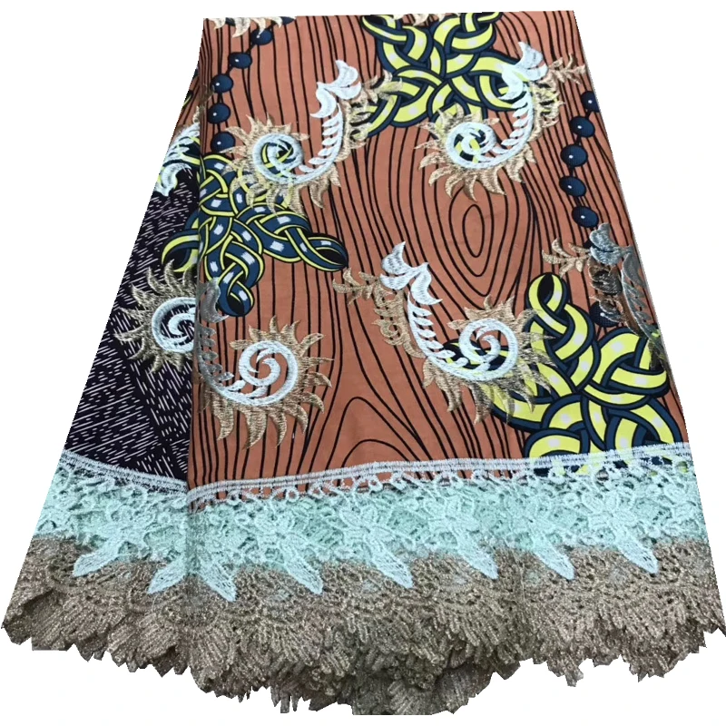 H& Q высокое качество африканская восковая Кружевная Ткань 6 ярдов/шт принты ткань с вышивкой нигерийский гипюр воск кружева для платья женщин - Цвет: 28