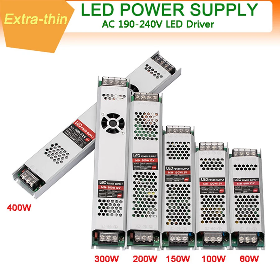 AC 190-240V DC 12V 16.6A трансформатор освещения 12V Универсальный адаптер питания 200W импульсный источник питания светодиодный драйвер
