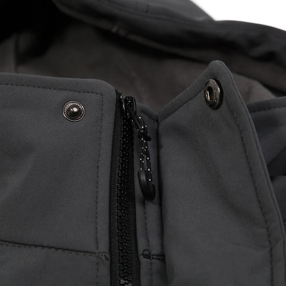 Mens Autumn Winter Casual Fashion Windbreaker Waterproof Keep-warm Sport Outdoor Camping Hiking Fishing Jacket Long Coat #4R15 (17)