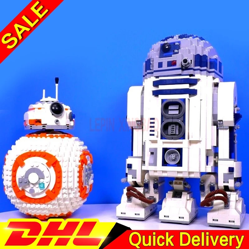

LP 05043 R2-D2 Robot LP 05128 The B Double B 8 Robot Set Building Blocks Bricks leleings Toys Clone 10225 75187