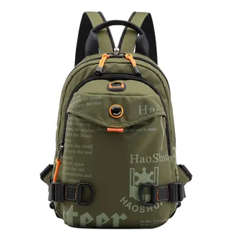 

Casual Fashion Backpack Crossbody Outdoor Sports Wear Resistant Zipper One Shoulder Adjustable Strap Multipurpose Large Capacity