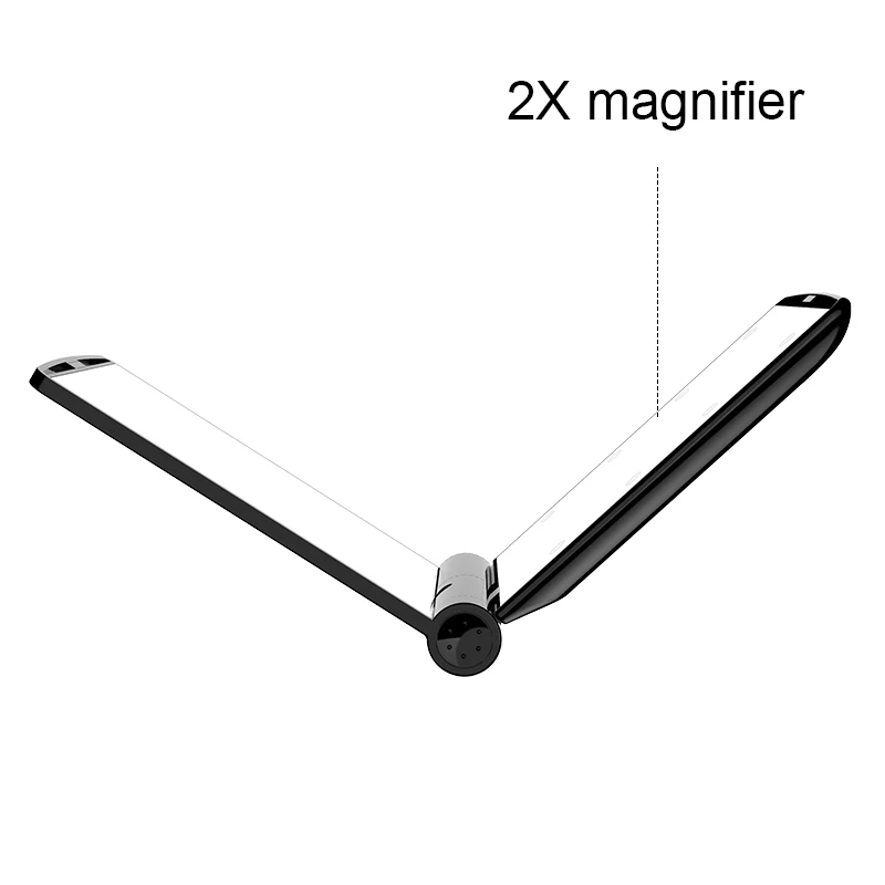 Double sided Folding Mirror Portable small mirror for makeup Tool with LED Lights led compact mirror 5