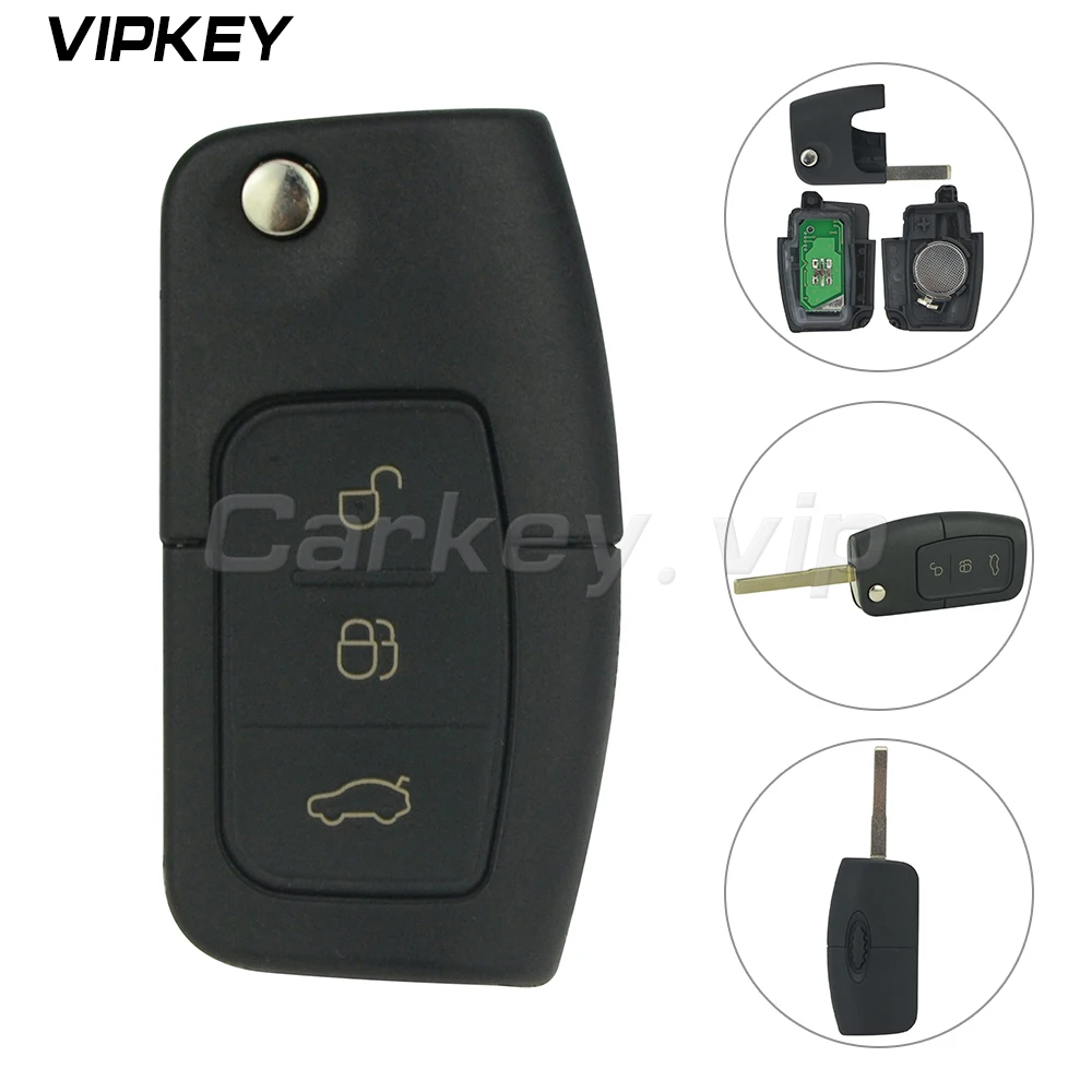 Складной ключ Remotekey 3M5T15K601AB HU101 433 МГц для Ford B Max Fiesta Focus Galaxy Kuga S 2008 2009 2010 2011 без