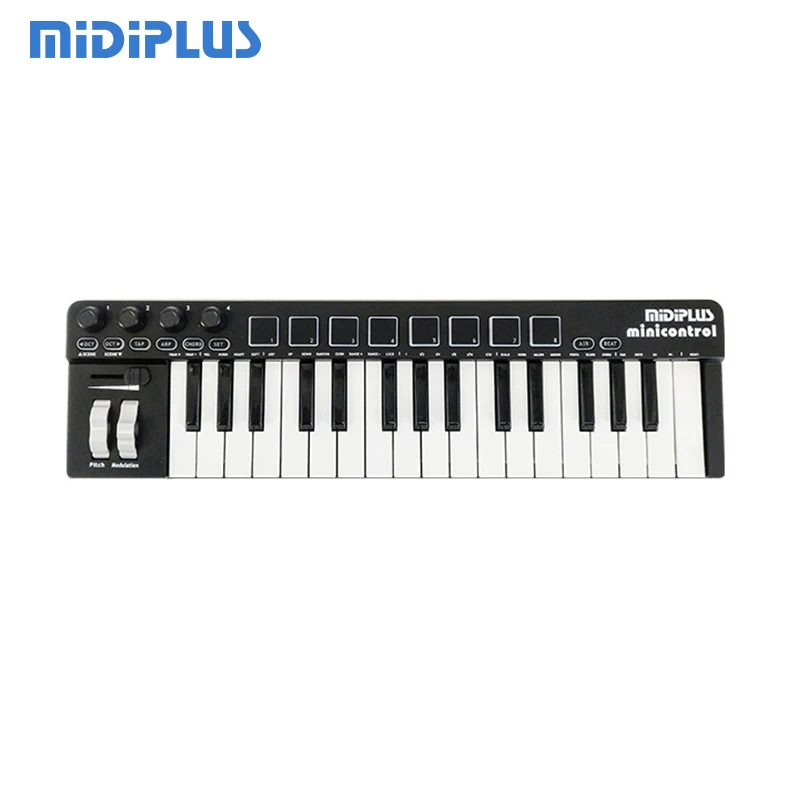 MIDI клавиатура MIDIPLUS AKM320 контроллер для пианино и барабана 32 клавишная мини с