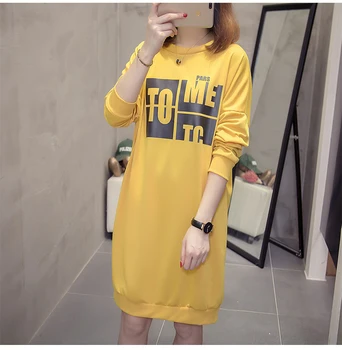 

Long Harajuku BF Style Women Sweatshirt Letters Print Lace Up Hoodies Casual Loose Long Sleeve Tracksuit hoodies women Coat