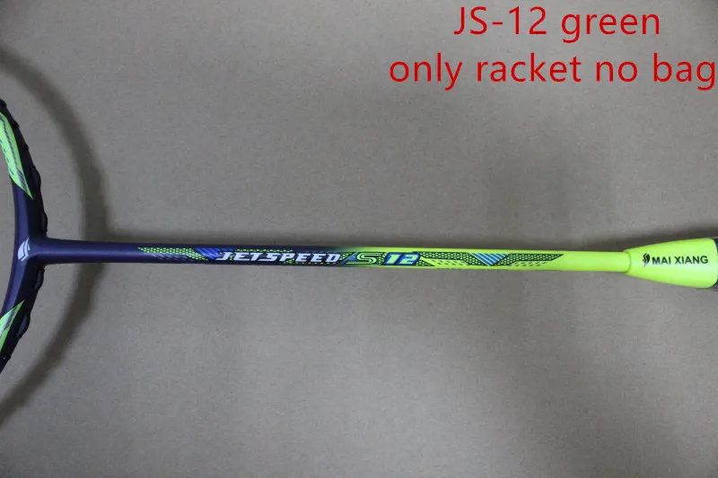 JS12 green no bag Jetspeed S10-Q ракетки для бадминтона. JS-12 Высококачественная нано-углеродная ракетка для бадминтона - Цвет: JS12 green no bag