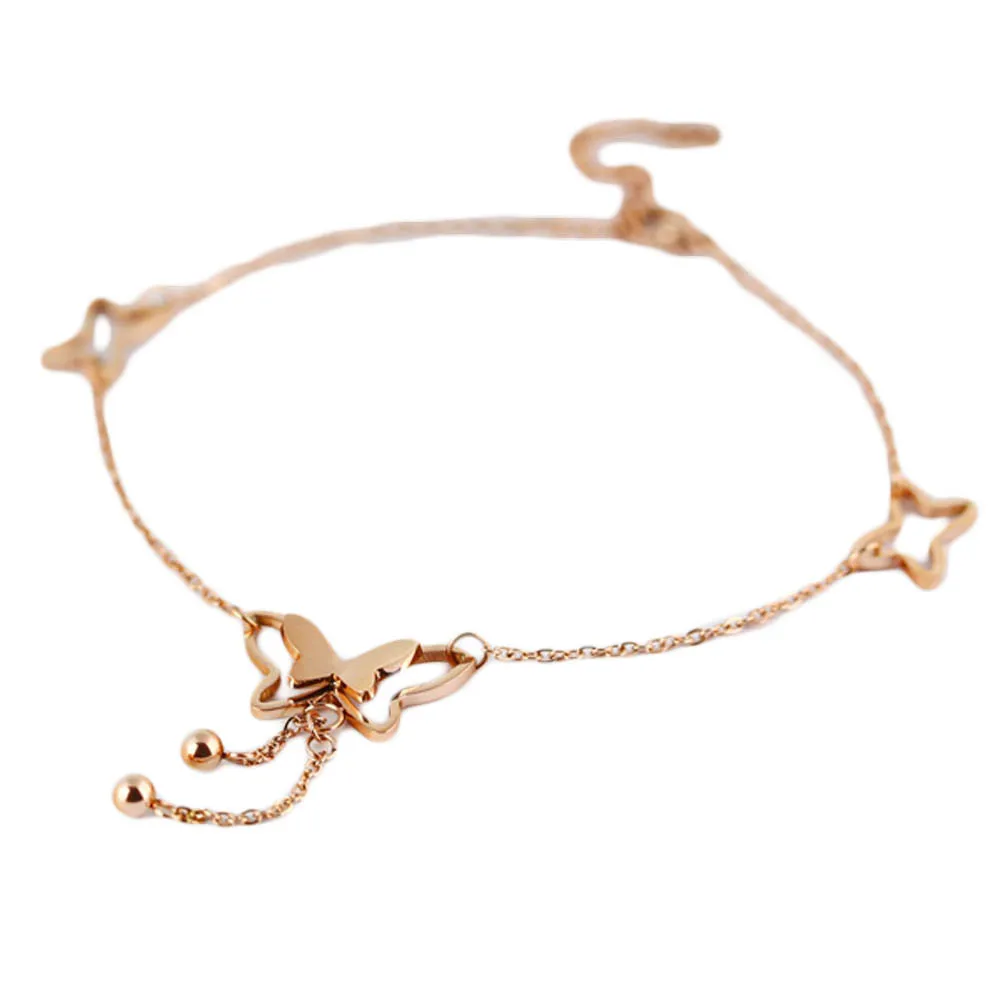 Charm Butterfly Feet Anklet Jewelry Fashion Gold Chains Anklets For Women Party Foot Bracelet Jewelry Gift Fashion Accessories