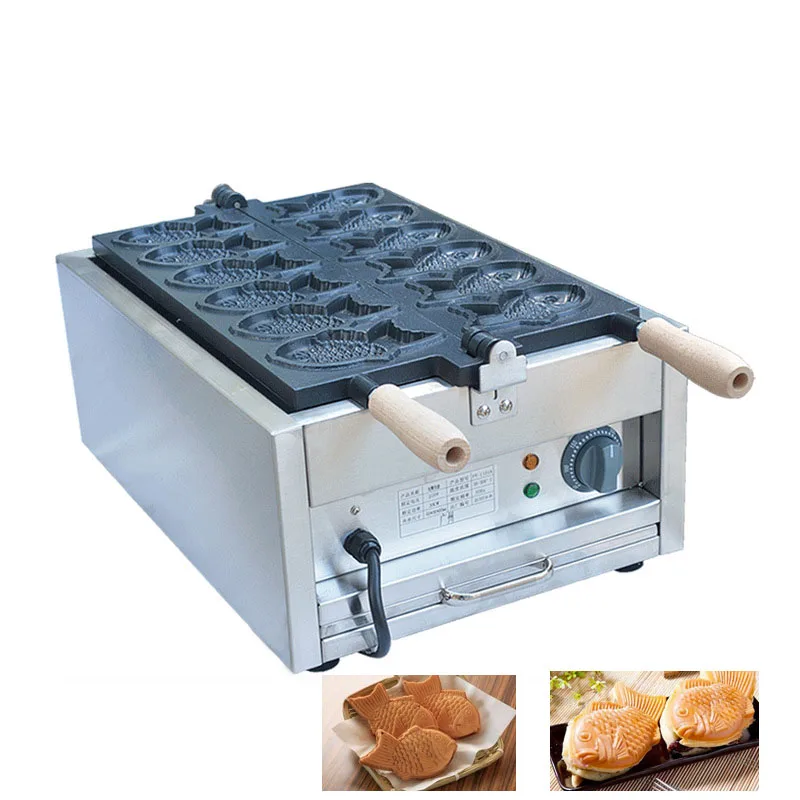Jamielin Commercial Non Stick Ice Cream Taiyaki Machine Waffle Cone Maker Korea Fish Shape Making 1101A | Бытовая техника