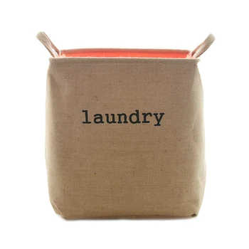 

3PCS / LOT Linene Cloth Thicken Portable Laundry Handbag with Lining Children Toy Organizer Sort Basket