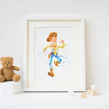 

Home Decor Hd Prints Painting Nordic Pictures Toy Story Buzz Watercolor Wall Art Modular Canvas Poster Bedside Background Frame
