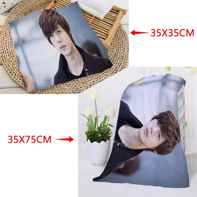 35x35 см, 35x75 см полотенца на заказ KPOP Ким Хюн Чжун печатные квадратные полотенца микрофибра Абсорбирующая сушка банные полотенца мочалка - Цвет: 7