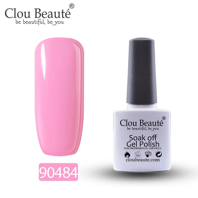 Clou Beaute 79 цветов Гель-лак для ногтей полуперманентное верхнее покрытие лак для нейл-арта Soak Off Pink Серия маникюр Гель-лак блеск - Цвет: 90484