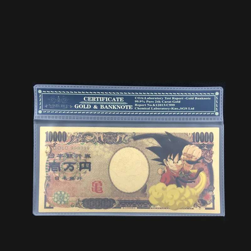 99.9/% 24K GOLD $10,000 BILL US BANKNOTE IN PROTECTIVE SLEEVE W COA FREE SHIPPING