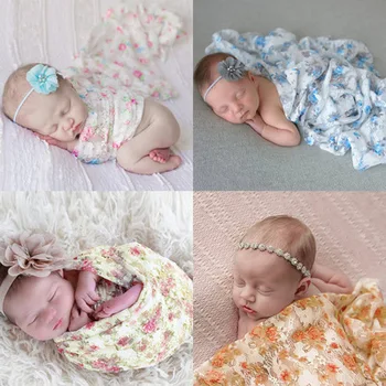 

50*150cm Extra Soft Stretch Newborn Photography Wrap for Photo Shooting Baby Photo Props Newborn Swaddle Photography Accessories