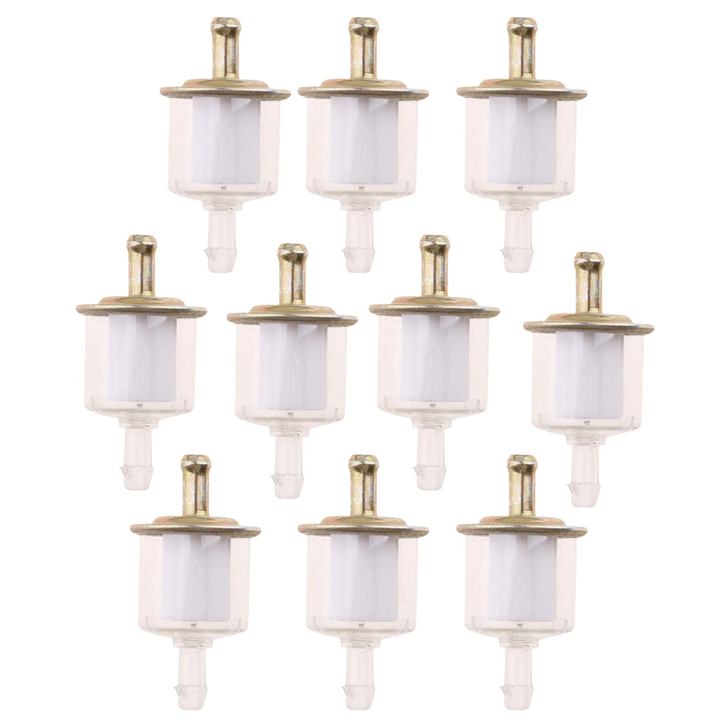 10 X Reliable Motorcycle Petrol Filter Clean Engine For 1/4'' Fuel Pipes