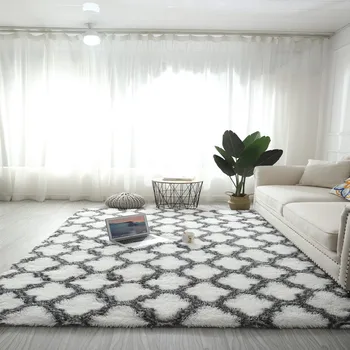 

Tie-dyed Silk Wool Pattern Carpet Living Room Tea Table Carpet Bedside Mat Nordic Style Carpet Bedroom Carpet Household Carpet