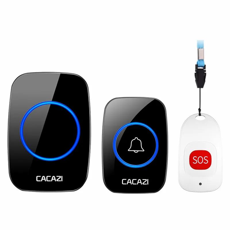 CACAZI Smart Home Беспроводной пейджер дверной звонок старика Аварийная сигнализация