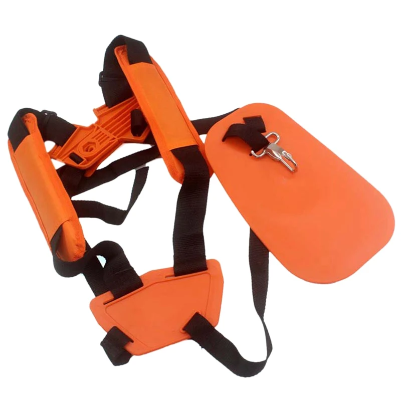Double Shoulder Strap Grass Trimmer Brush Cutter Harness Belt Garden Power Pruner Yellow | Инструменты