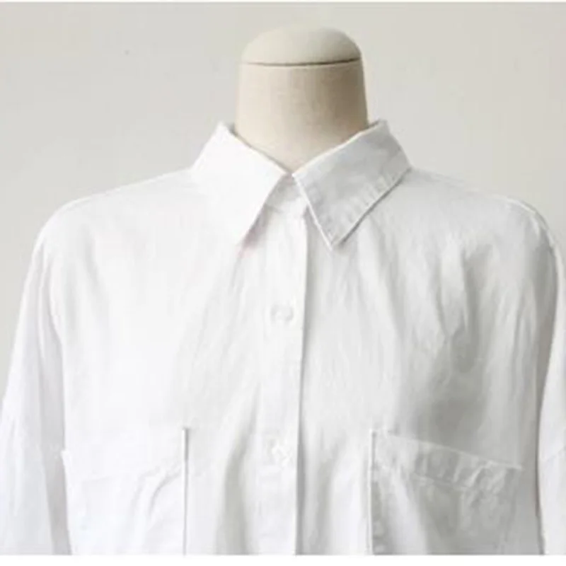Женская блузка с молнией на спине и длинным рукавом XWW2349|white shirt women|fashion womenshirt fashion
