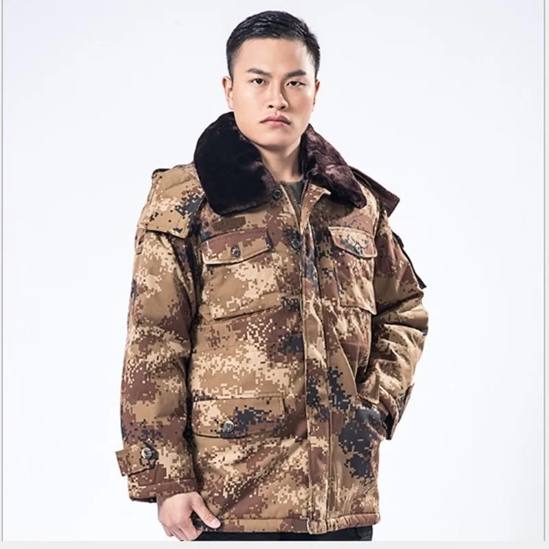 Camouflage Тактическая Боевая Толстая камуфляжная куртка для мужчин и женщин, армейское пальто, зимнее водонепроницаемое пальто для рыбалки, охоты, отдыха на природе, кемпинга, ветровка - Цвет: Camouflage