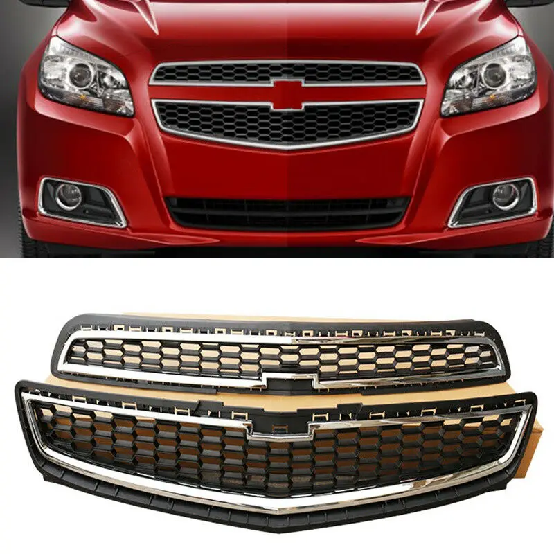 2 шт. для Chevrolet Malibu 2013 Оригинальная версия Передняя решетка решетки Верхняя и нижняя автомобильные аксессуары модификация автомобиля