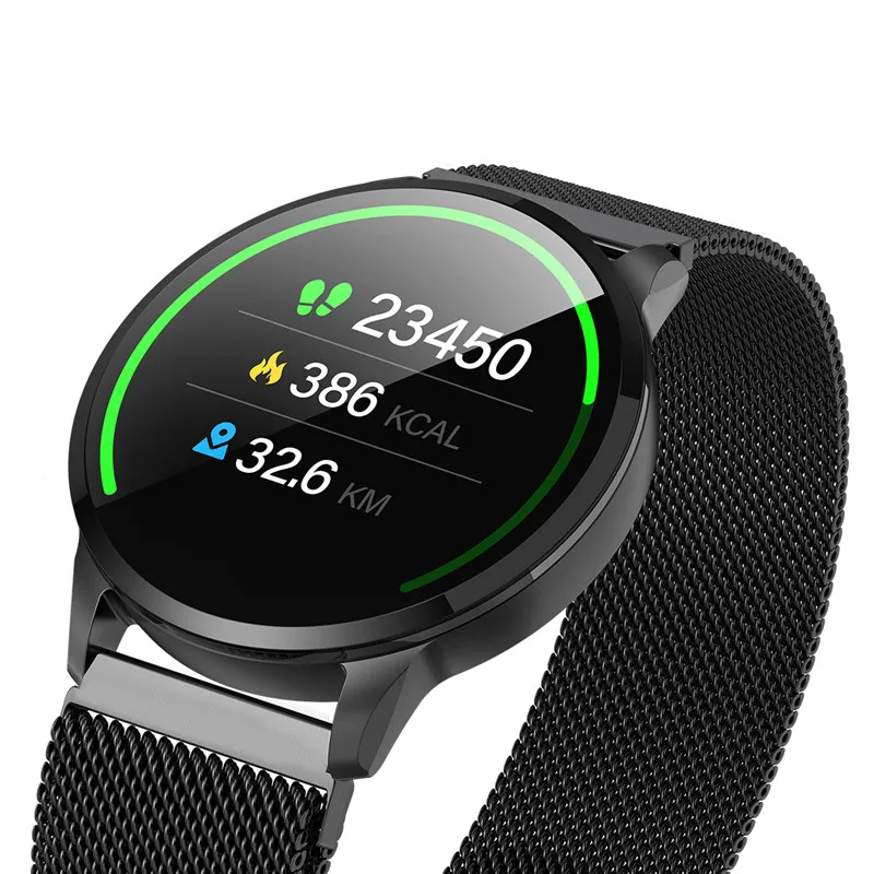 S16 ультра тонкие Смарт часы полный круг круглый экран монитор сердечного ритма