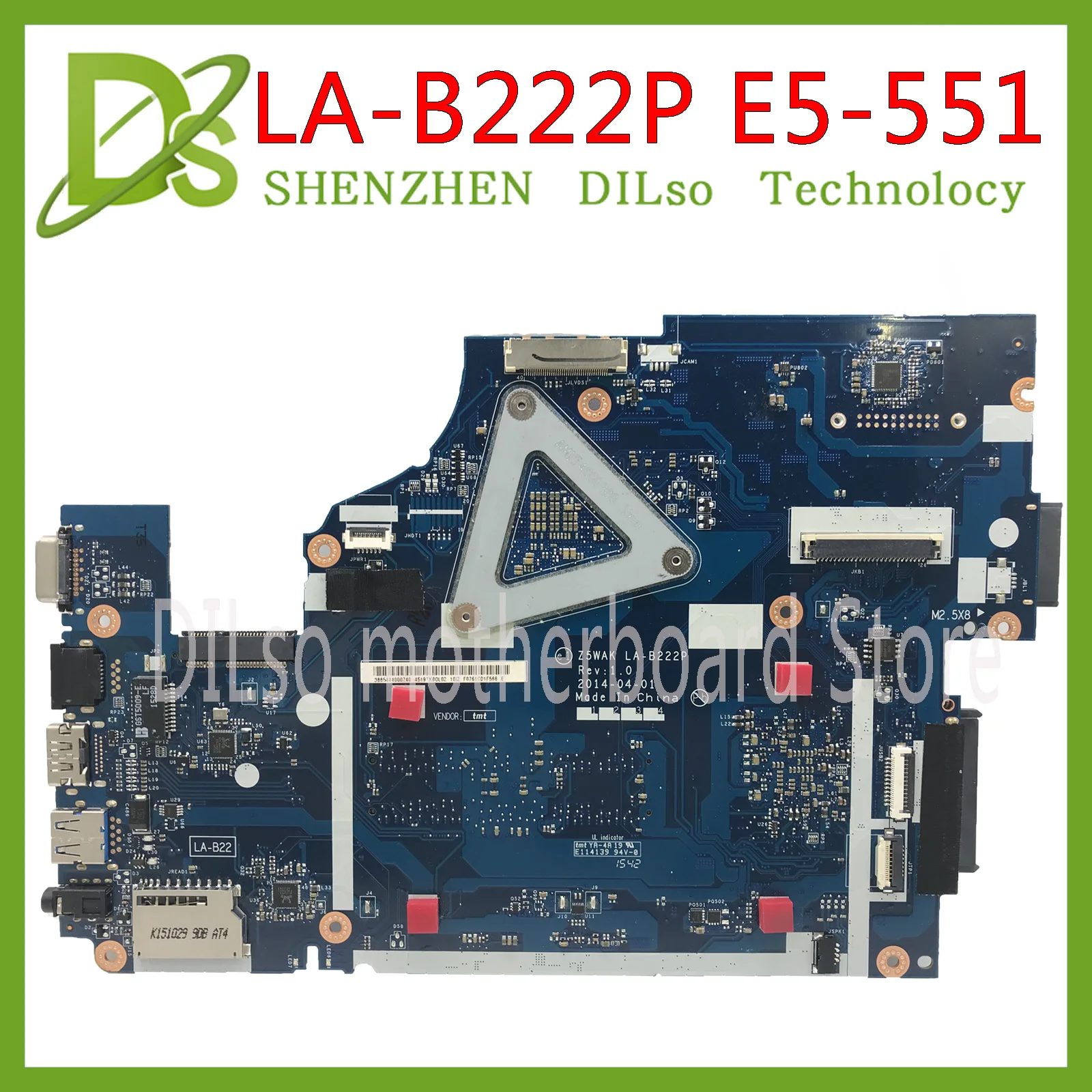 KEFU E5-551 LA-B222P материнская плата для acer E5-551 E5-551G материнская плата для ноутбука A10-7300M Z5WAK тестовая работа