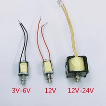 3V 6V 12V 24V Mini DC elektromagnetyczny Push Pull otwarta ramka elektromagnes przez typ magnes elektryczny na sprzęt agd magnes