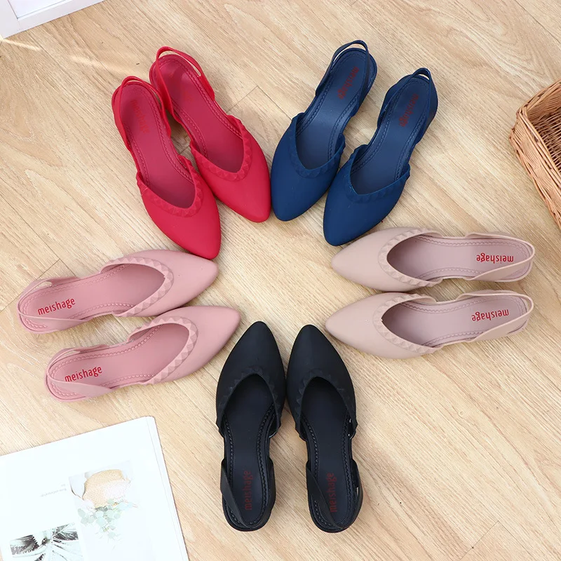 

Sandals Lady 2020 New Summer Pointed Korean Fashion Wild Single Shoes Women's Half High Heel Work Casual Shoes