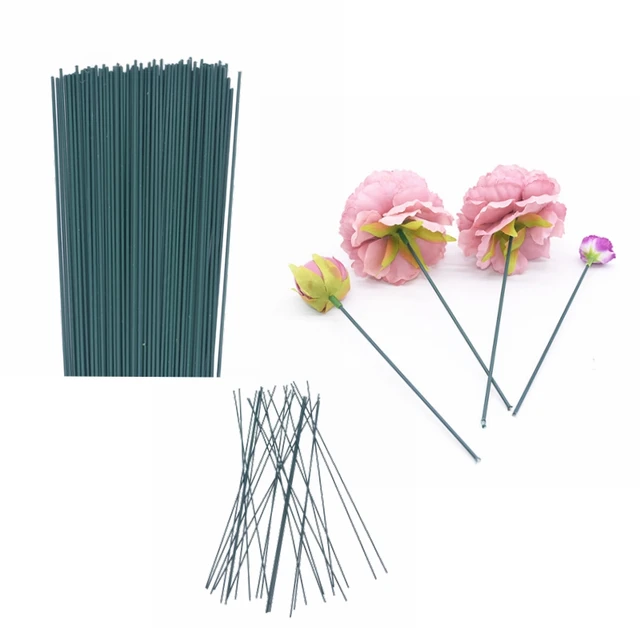 Papier fil de fer Nylon bas fleur faisant le matériel fait à la main  artisanat soie fleur fleur tige florale ruban bricolage fleurs fournitures  | AliExpress