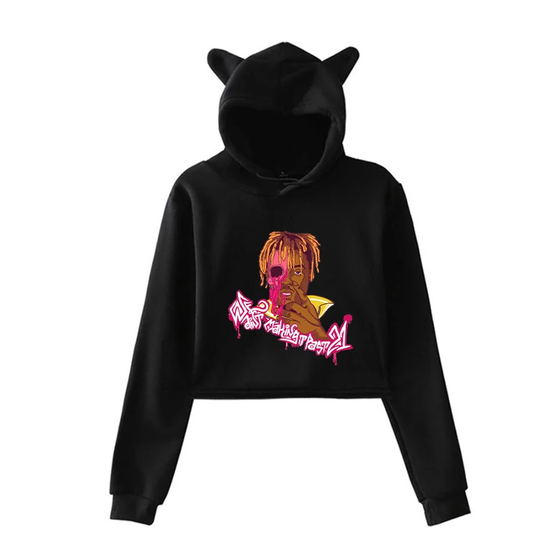 Juice Wrld/толстовки с круглым вырезом и длинным рукавом для женщин/мужчин; Осенняя уличная одежда с круглым вырезом для мальчиков и девочек; толстовки унисекс; пуловер с капюшоном и ушками