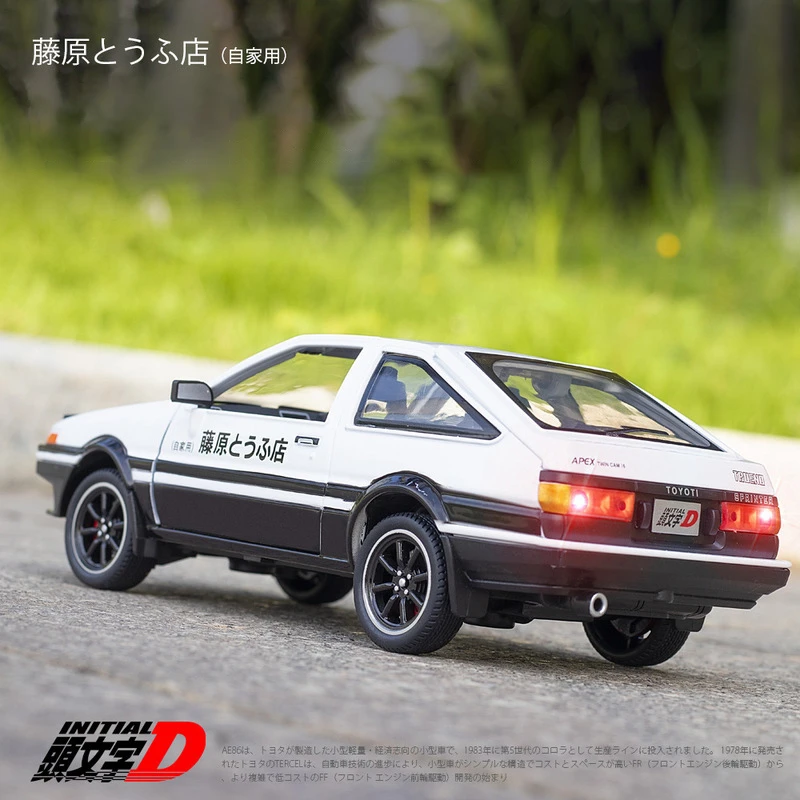 1 24 Initial D Toyota Ae86 Alloy Metal Diecast Cars Model Toy Car Vehicles Pull Back Sound And Light For Children Boy Toys Gift Diecasts Toy Vehicles Aliexpress
